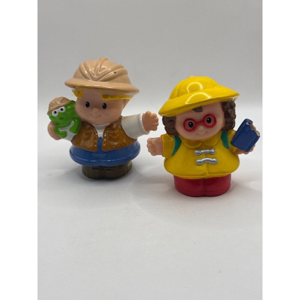 Fisher Price Little People Eddie and Maggie Jungle Zoo School Rain Kids